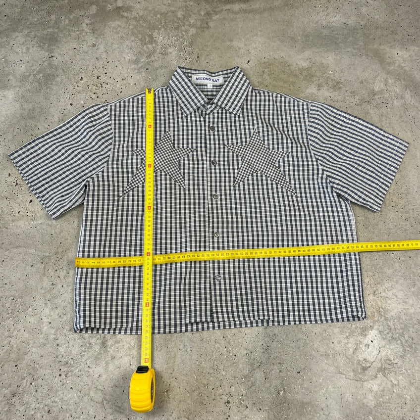 Star Patch Blue Short Sleeve Shirt