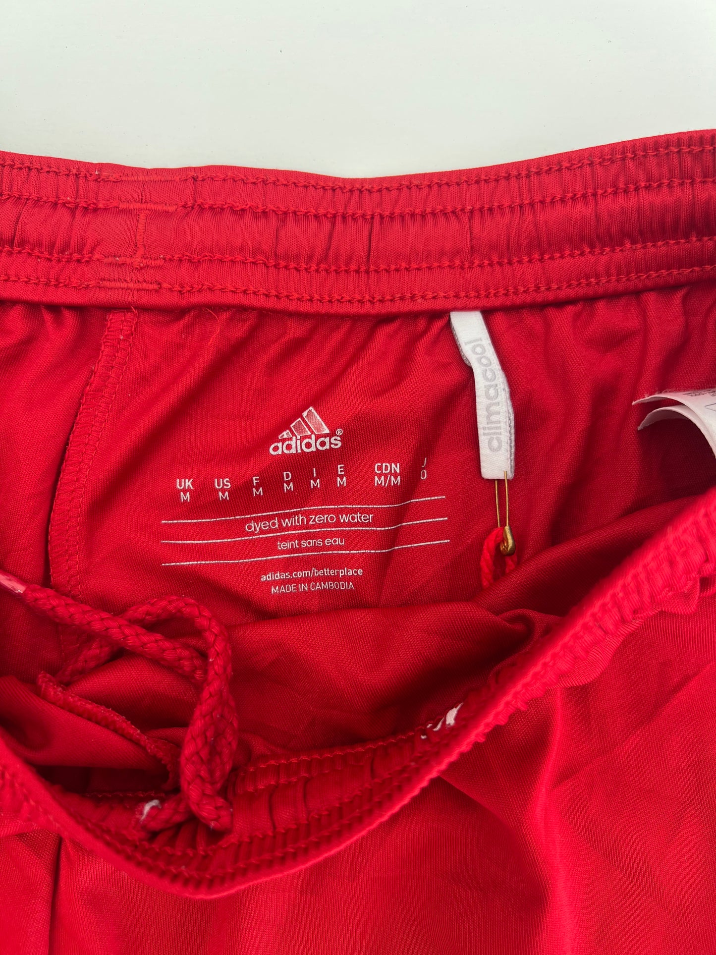 Reworked Red Lace Adidas Shorts