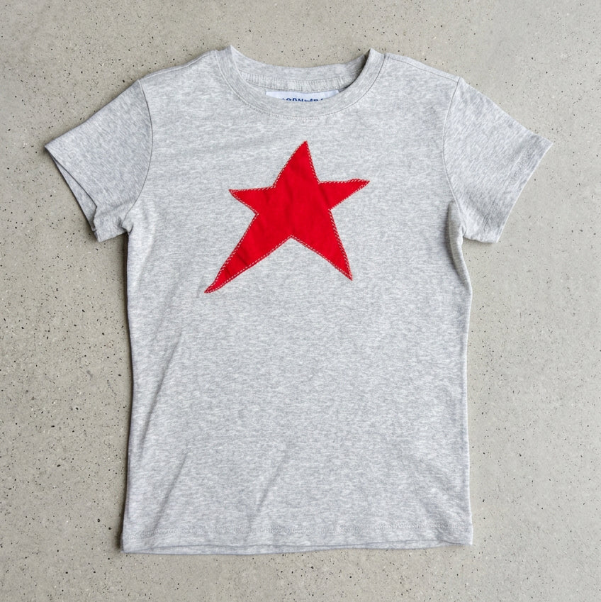Star Patch Grey Baby Tee