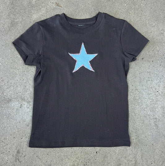 Star Patch Brown Baby Tee