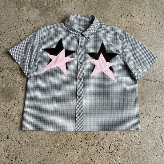 Star Patch Check Short Sleeve Shirt