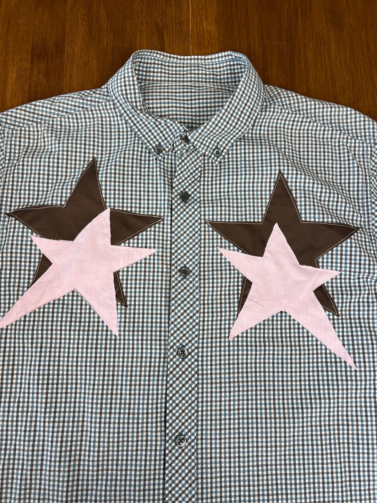 Star Patch Check Short Sleeve Shirt