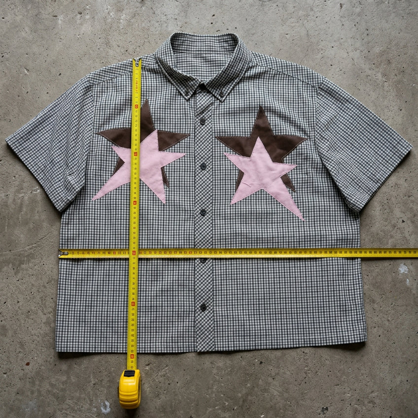Star Patch Check Short Sleeve Shirt